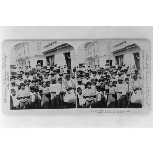 Our Happy Little Admirers At Villa Clara, Cuba, 1899