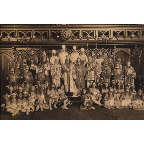 Group Portrait Of Freemasons Of Anglo-Saxon Lodge, Seated And Standing, In Ceremonial Dress, 1902