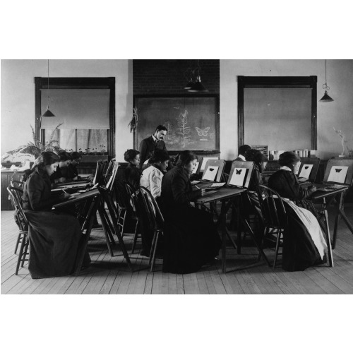 Group Portrait Of Teacher And Students At Hampton Institute Painting Watercolor Pictures Of...