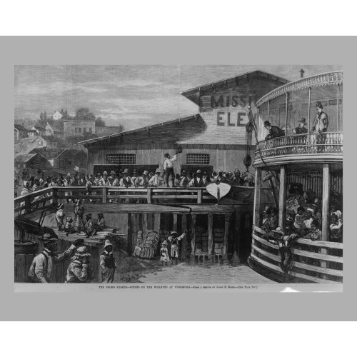 The Negro Exodus - Scenes On The Wharves At Vicksburg, 1879