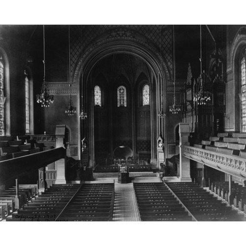 Interior Of St. George's Church, New York City, Looking Toward Altar, 1909