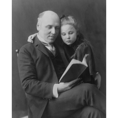 Howard Pyle, Three-Quarter Length Portrait, Seated, Facing Slightly Right, Looking At Book, And...