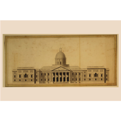 United States Capitol, Washington, D.C. East Front Elevation, Rendered, 1792