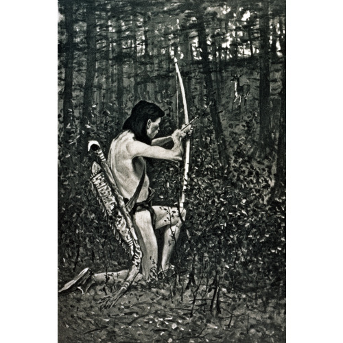 Then Upon One Knee, Uprising, Hiawatha Aimed An Arrow, 1891