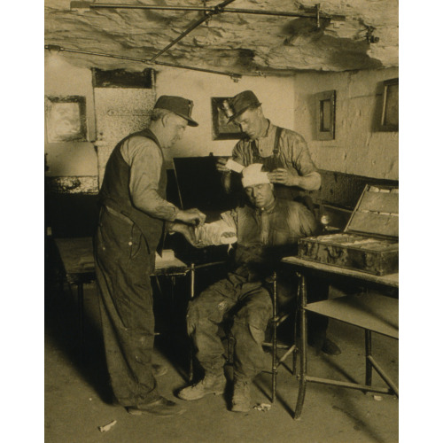 Emergency Hospital In Anthracite Coal Mines, circa 1900