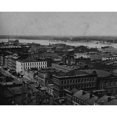 Aerial View Of Commercial District Of St. Louis, Missouri, circa 1862