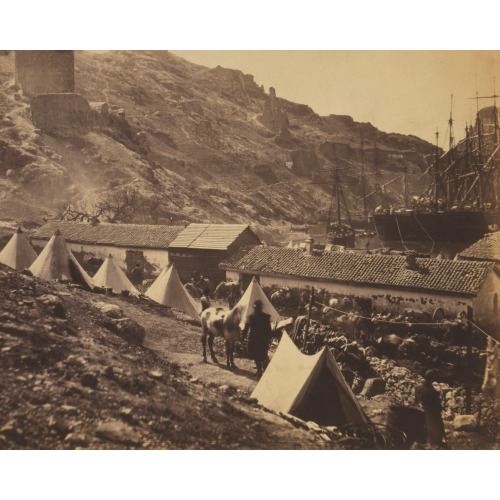 The Old Genoese Castle At Balaklava, From Above The Castle Pier, 1855