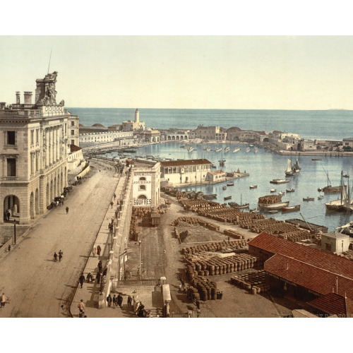 The Harbor And Admiralty, Algiers, Algeria, 1899