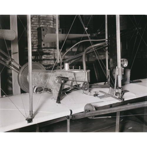 Rear View Of The Wright Brothers' 1903 Motor In The Shop, January 1, 1928, Before Its Shipment...