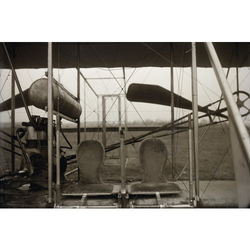 Close-Up View Of Airplane, Including The Pilot And Passenger Seats, 1911