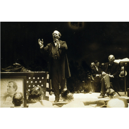 William Jennings Bryan, Full-Length View Standing On Stage, Delivering Campaign Speech, Another...