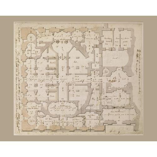United States Capitol, Washington, D.C. Ground Floor Plan - South Wing, 1804