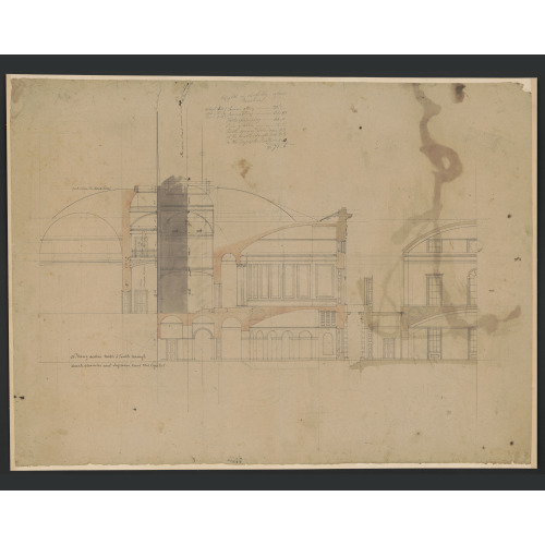 United States Capitol, Washington, D.C. Sections Of North Wing Looking North & East, circa 1803