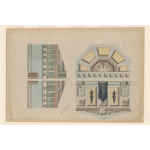 United States Capitol, Washington, D.C. Interior Elevation & Reflected Ceiling Plan, Senate...