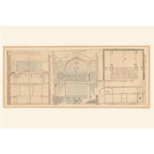 United States Capitol, Washington, D.C. Library Of Congress & Judiciary Rooms, circa 1803