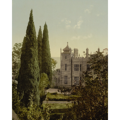 The Imperial Castle, Alupku, (I.E., Alupka) The Crimea, Russia, (I.E., Ukraine), circa 1890