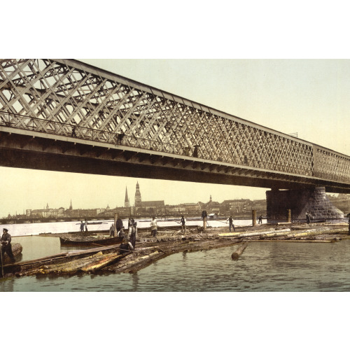 Railway Bridge, Riga, Russia, (I.E., Latvia), circa 1890