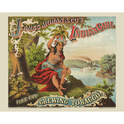 James Moran & Co.'s Indian Girl Chewing Tobacco, 1874