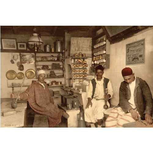Moorish Coffee House, Algiers, Algeria, 1899