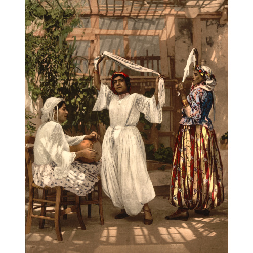 Arab Dancing Girls, Algiers, Algeria, 1899