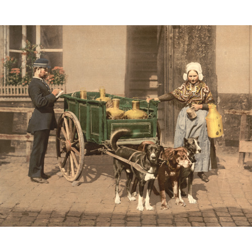 Flemish Milk Women, Antwerp, Belgium, circa 1890