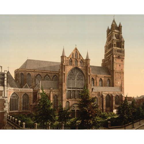 The Cathedral Of St. Sauveur, Bruges, Belgium, circa 1890