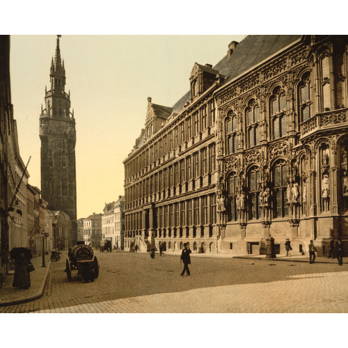 The Belfry And Hotel De Ville, Ghent, Belgium, circa 1890