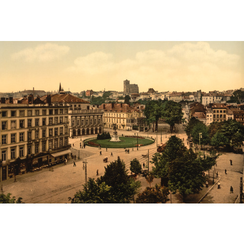 Theatre Place, Liege, Belgium, circa 1890