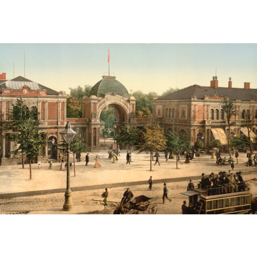 The Tivoli Park Entrance, Copenhagen, Denmark, circa 1890
