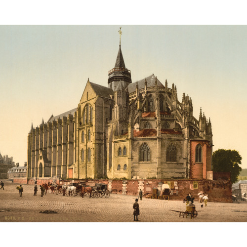 The Church In The Town, Eu, France, circa 1890