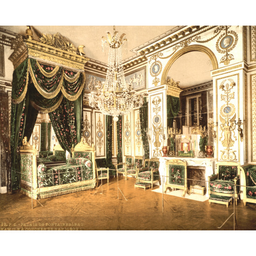 Bedroom Of Napoleon I, Fontainebleau Palace, France, circa 1890