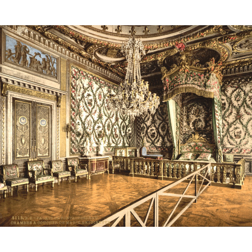 Bedroom Of Marie Antoinette, Fontainebleau Palace, France, circa 1890