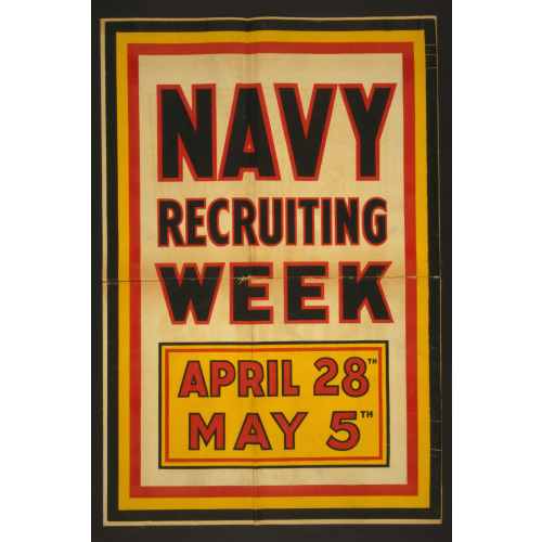 Navy Recruiting Week April 28th--May 5th.