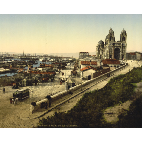Cathedral And Quay De La Joliette, Marseilles, France, circa 1890