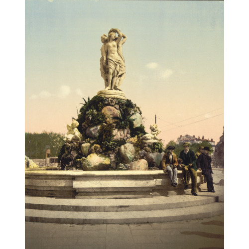 Fountain Of The Three Graces, Montpelier, France, circa 1890
