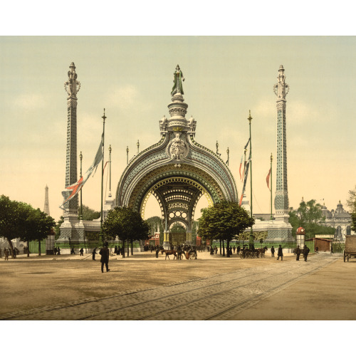 Grand Entrance, Exposition Universal, 1900, Paris, France, circa 1890
