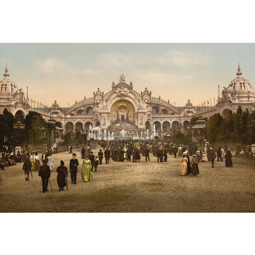 Le Chateau D'eau And Plaza, With Palace Of Electricity, Exposition Universelle, 1900, Paris...