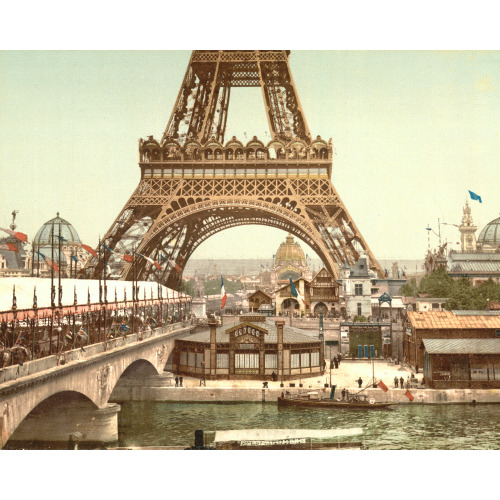 Eiffel Tower And General View Of The Grounds, Exposition Universelle, 1900, Paris, France, circa...