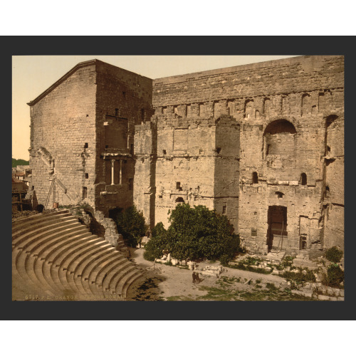 Roman Theatre, Orange, Provence, France, circa 1890