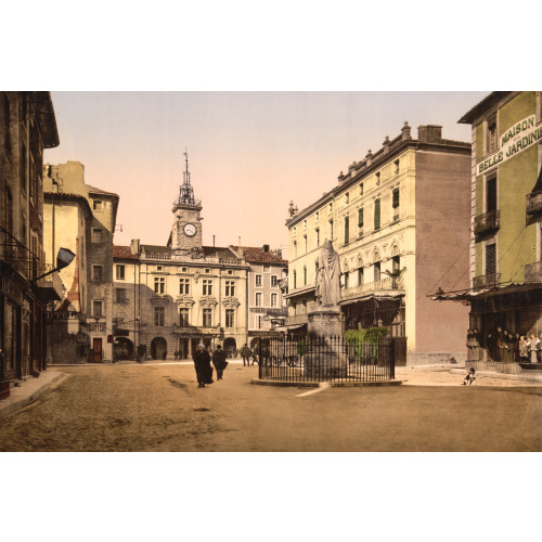 Hotel De Ville Place, Orange, Provence, France, circa 1890