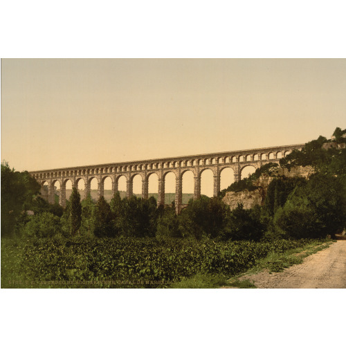 Roquefavour Aqueduct, Marseilles Canal, Orange, Provence, France, circa 1890