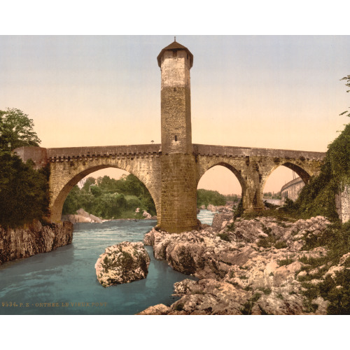 Old Bridge, Orthes (I.E., Orthez), Pyrenees, France, circa 1890