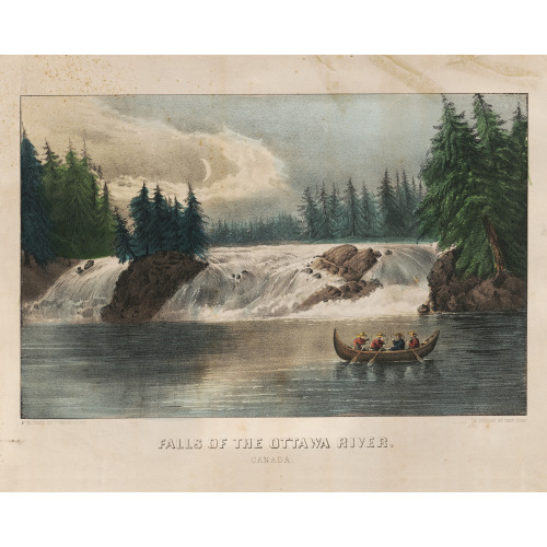 Falls Of The Ottawa River: Canada, circa 1856
