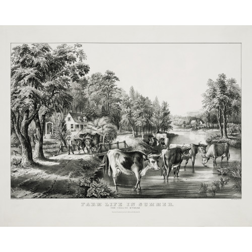 Farm Life In Summer: The Cooling Stream, 1867