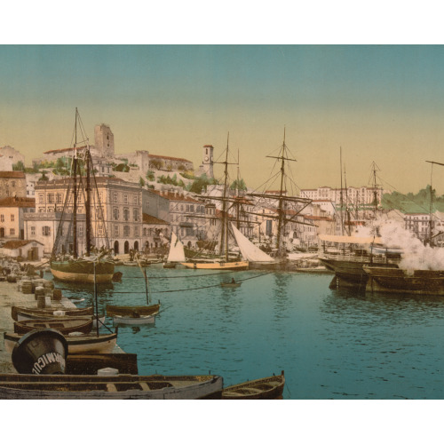 The Harbor, Cannes, Riviera, circa 1890