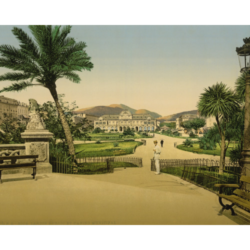 Public Gardens And Casino Municipal, Nice, Riviera, circa 1890