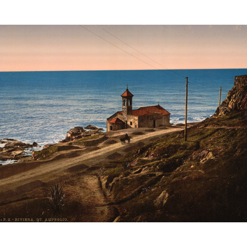 Chapel St. Ampeglio, San Remo, Riviera, circa 1890