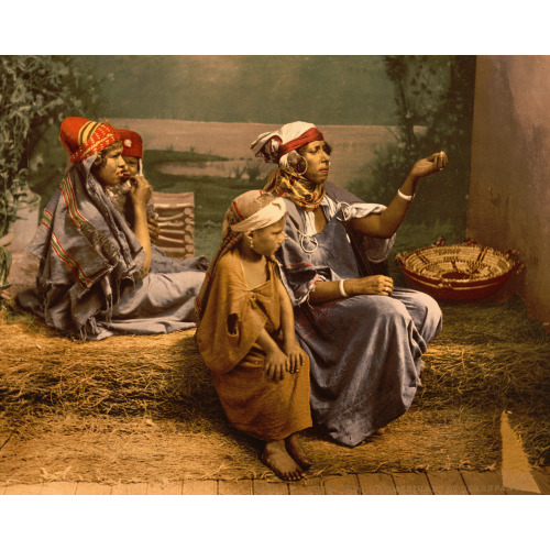 Bedouin Beggars And Children, Tunis, Tunisia, 1899