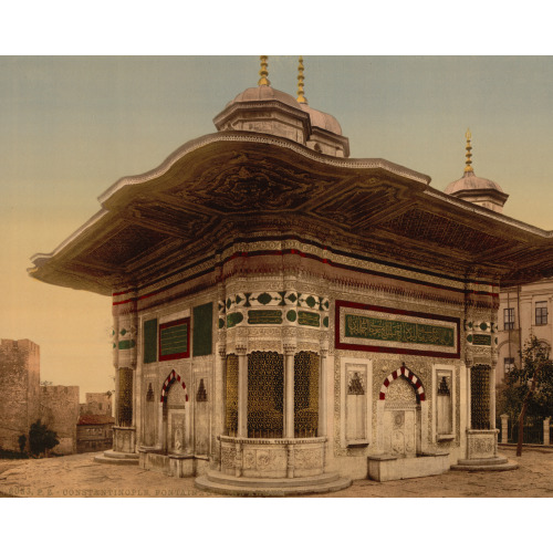 The Fountain Of Sultan Ahmed, Constantinople, Turkey, circa 1890