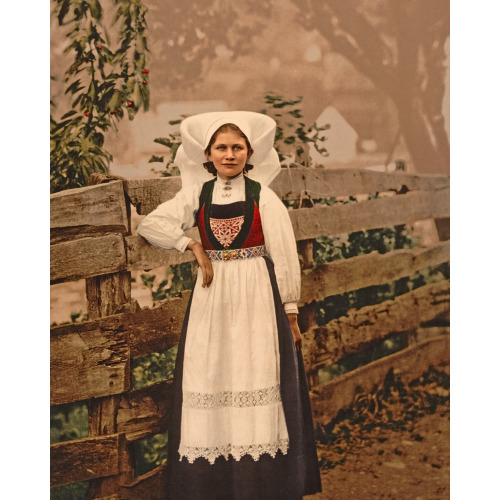 A Hardanger Girl, Hardanger Fjord, Norway, circa 1890